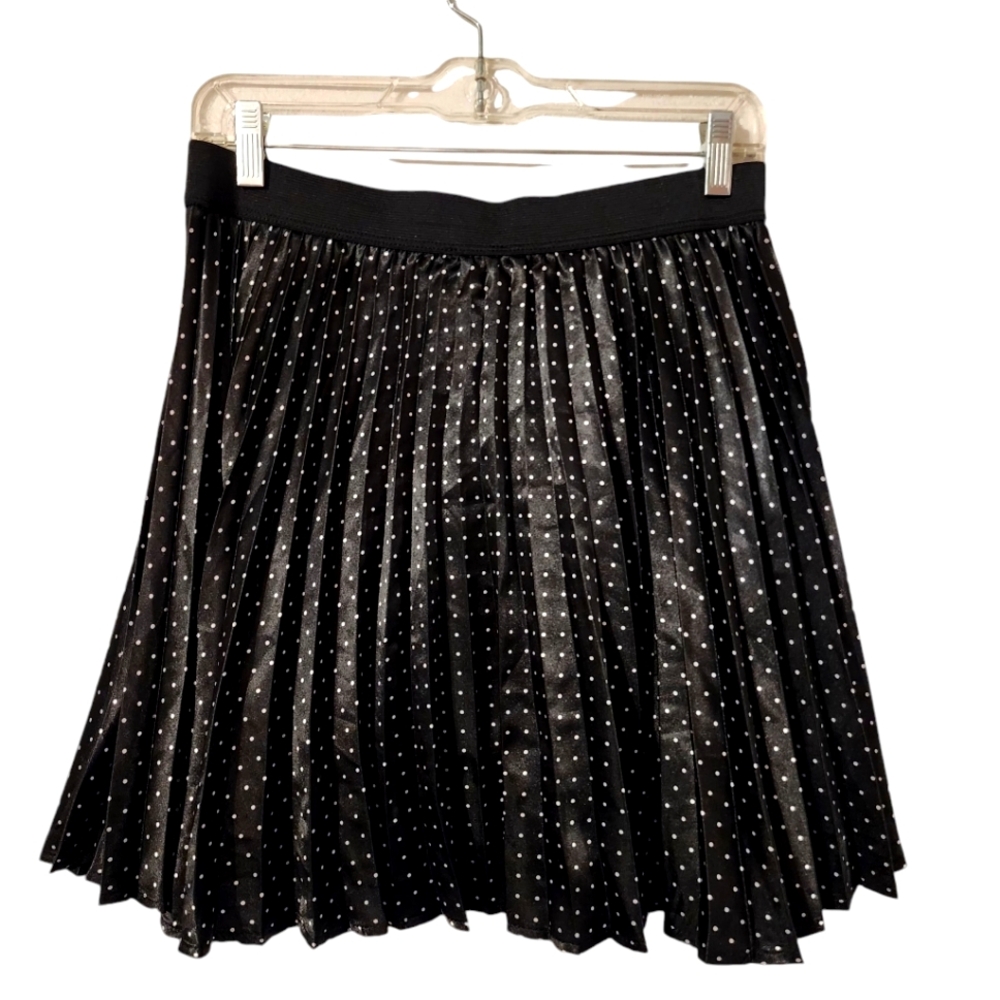Shinestar Polkadot Pleated Skirt | Size Large | Style SS8358B